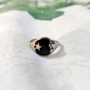 Moon and Star Ring